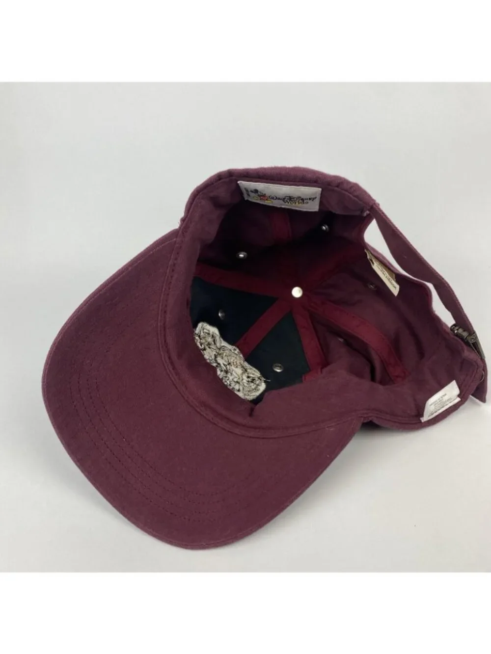Walt Disney World Animal Kingdom Vtg Y2K Maroon Strap Back Light Hat Adult OS